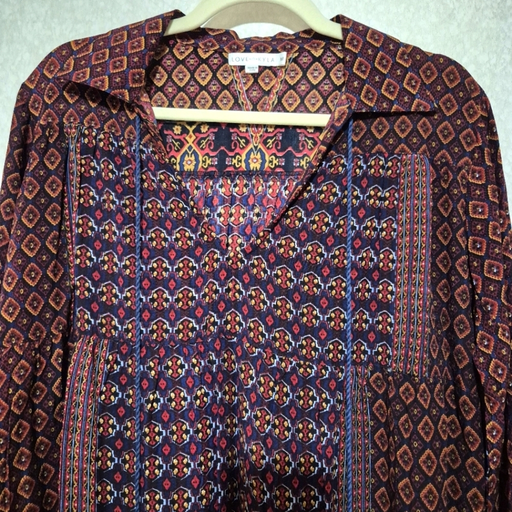 Love Kyla Vibrant..bohemian Gipsy Geometric Fabric..SIZE:M - Picture 5 of 12